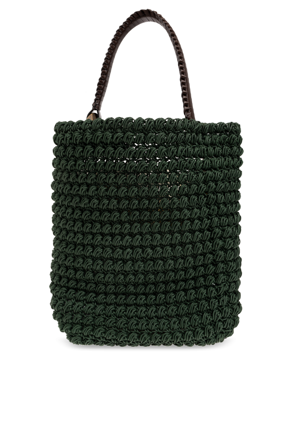 トートバッグ J W ANDERSON FW21 BORSA \"LID BUCKET\" (HB0318 LA0093350) Off-White JWA Corner Bucket Tote by JW Anderson on Sale